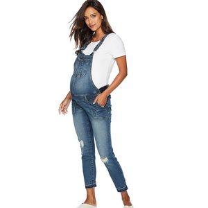 Maternity denim overalls